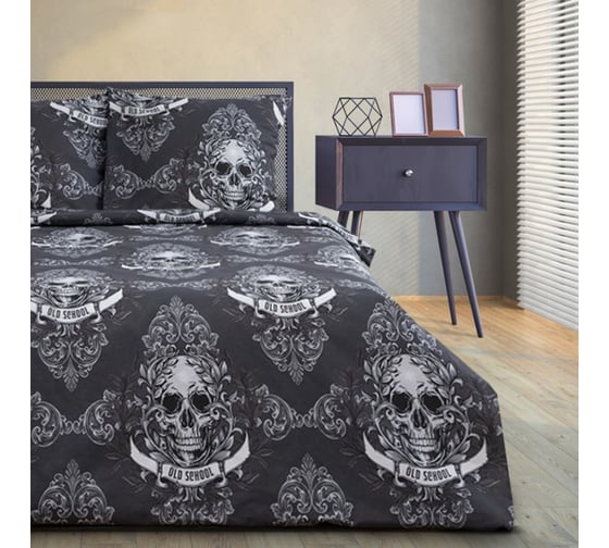 Изображение товара Комплект постельного белья Этель 2 сп Old school 175х215 см, 200х220 см, 70х70 см -2 шт, бязь 125 г/м2 7533830