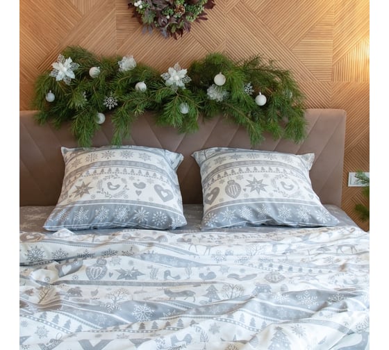 Изображение товара Комплект постельного белья Этель 2 сп Скандинавский 175х215 см, 200х220 см, 70х70 см - 2 шт, бязь 7103901