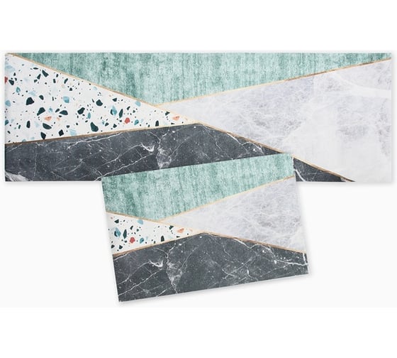 Изображение товара Набор ковриков для кухни Этель "Мозайка" 2 шт, 38x58 см, 38x118 см 10516137