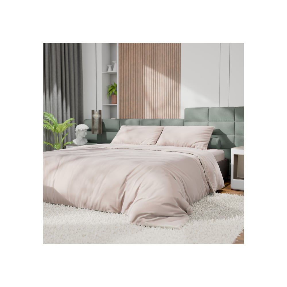 Изображение товара Комплект постельного белья Этель Tencel 2сп 180x210 220x245 50x70 бежевый