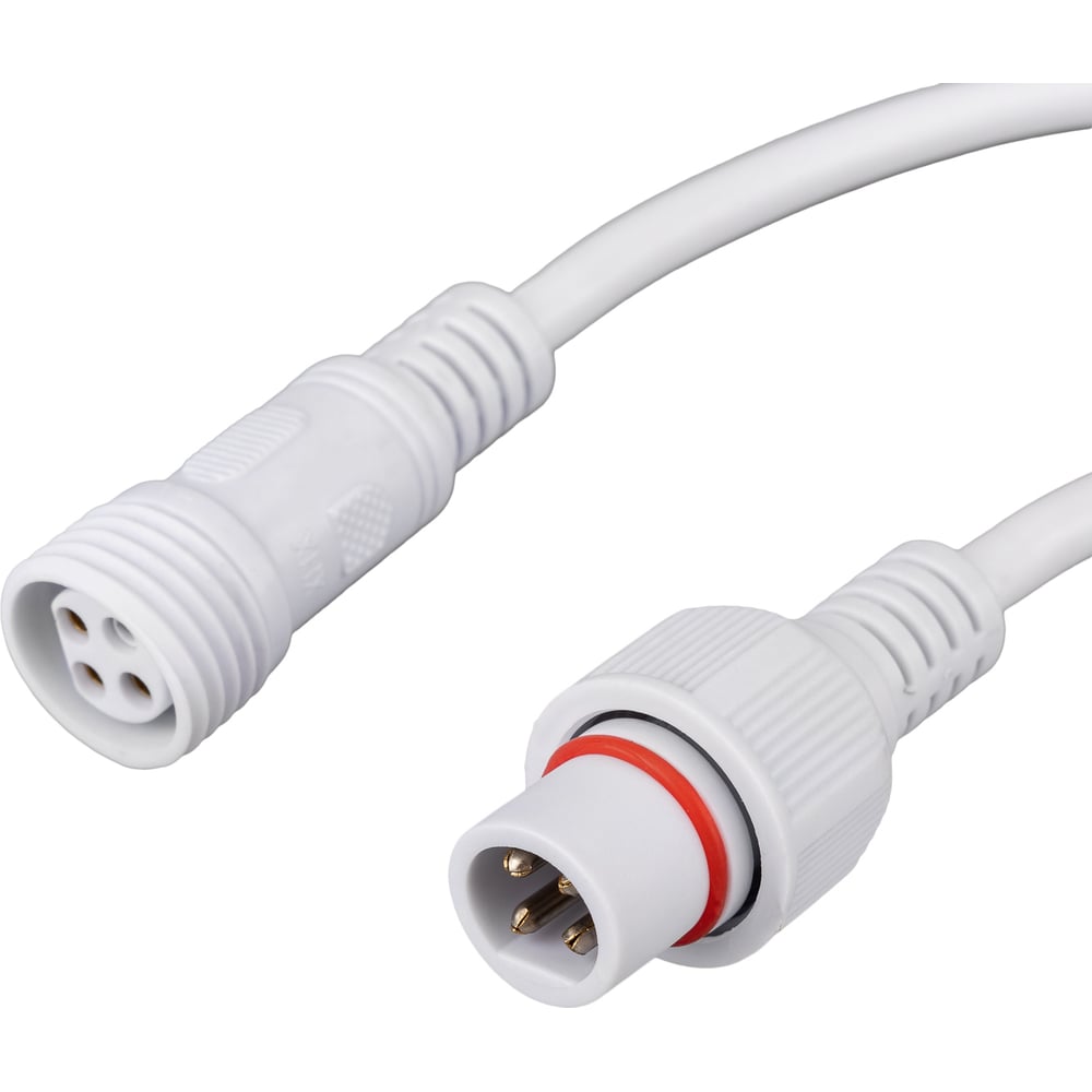 Изображение товара Соединительный кабель 4pin IP67 4х0.75мм2 белый REXANT 11-9440