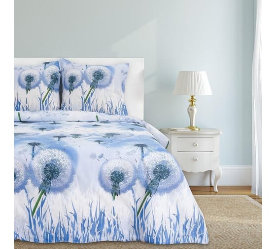 Изображение товара Комплект постельного белья Этель евро Одуванчики 200х217 см, 220х240 см, 70х70 см -2 шт, 100% хл, бязь 3289239