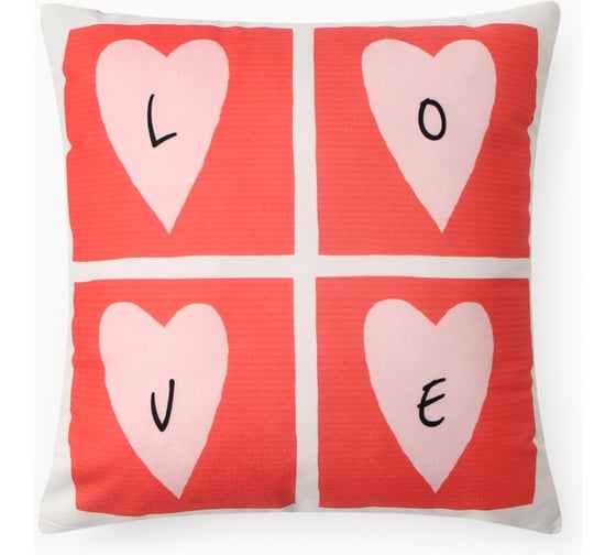 Изображение товара Подушка Этель "Love", 40х40 см, 100% п/э, велюр 10781898