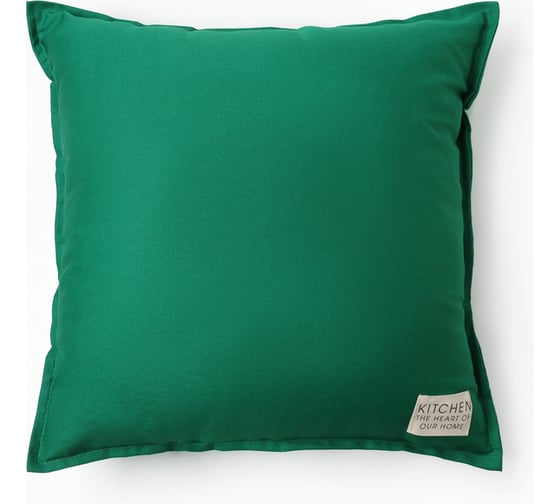 Изображение товара Подушка Этель 45x45+1 см, изумруд, 100% хлопок 10568544