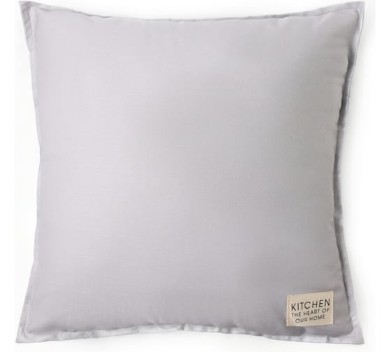 Изображение товара Подушка Этель 45x45+1 см, светло-серый, 100% хлопок 10568542