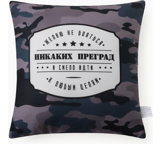 Изображение товара Подушка декоративная Этель "Никаких преград" 40x40 см, велюр, 100% п/э 10805388