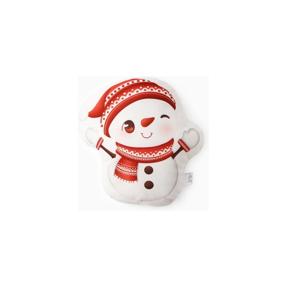 Изображение товара Подушка Этель "Снеговичок" 30x32 см, 100 п\э, велюр 10454201