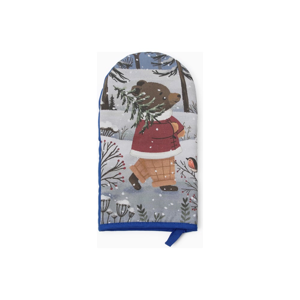 Изображение товара Варежка-прихватка Этель Forest bear 15x28 см из саржи хлопок для кухни