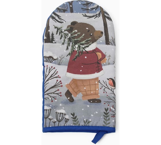 Изображение товара Варежка-прихватка Этель Forest bear 15x28 см, саржа, 100% хлопок, ватин 250 г/м2 10366925