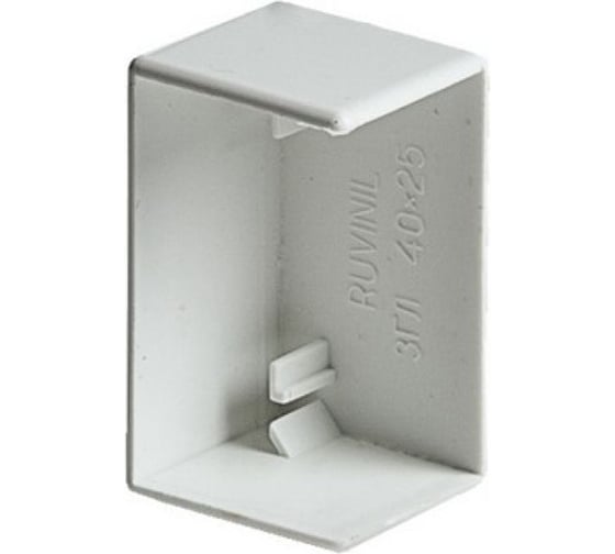 Изображение товара Заглушка Рувинил 40х16 белый 20 шт ЗГЛ-40х16