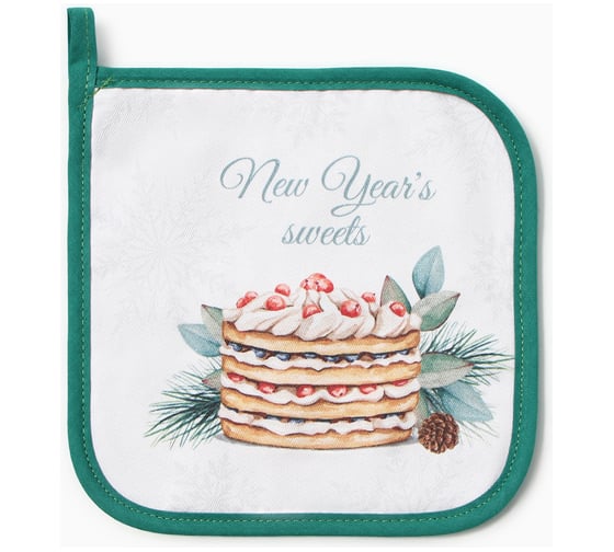 Изображение товара Прихватка Этель Sweet treat саржа, 19x19 см, 100% хлопок, ватин 250 г/м2 10366956