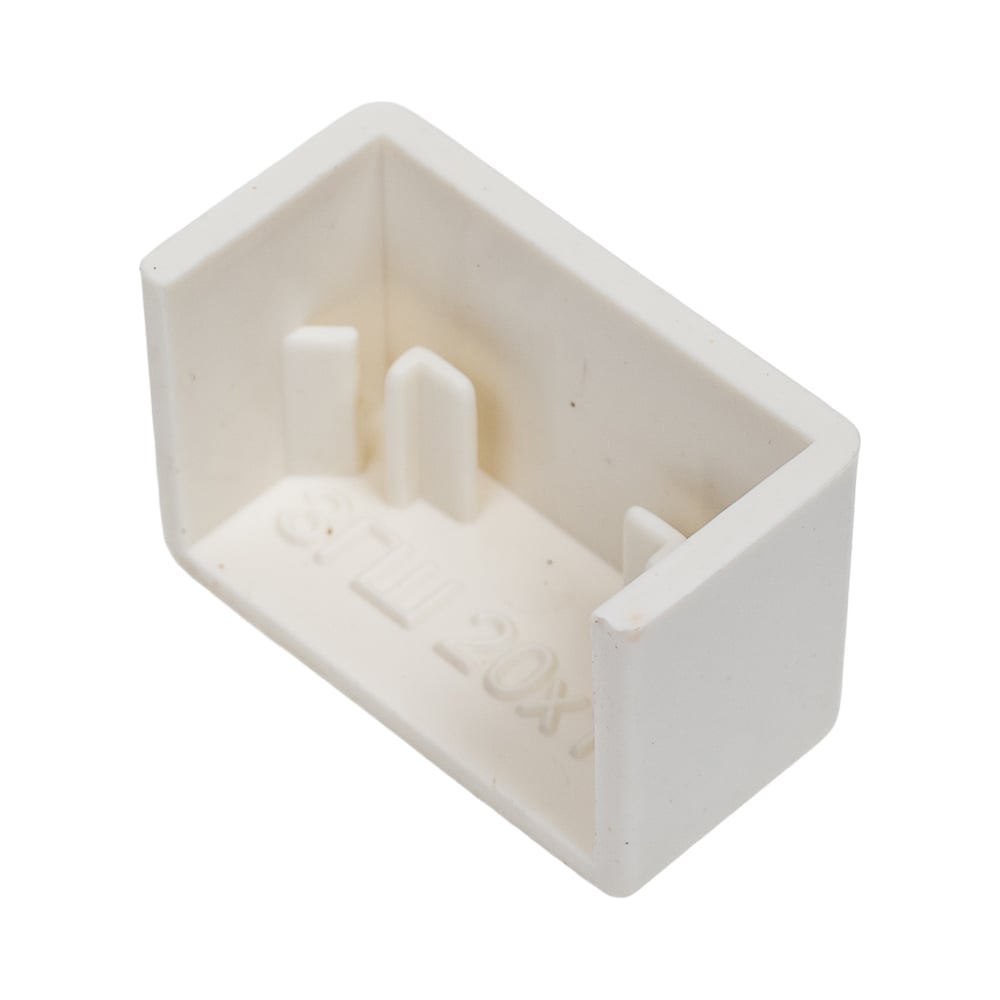 Изображение товара Заглушка Рувинил 20х10 белая 20 шт для кабель-каналов