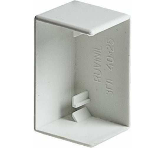 Изображение товара Заглушка Рувинил 20х10 белый 20 шт ЗГЛ-20х10