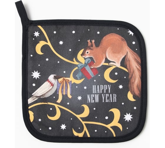 Изображение товара Прихватка Этель Wonder christmas саржа, 19x19 см, 100% хлопок, ватин 250 г/м2 10366966