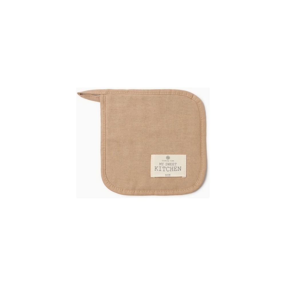 Изображение товара Прихватка Этель ECO бежевый 19x19 см из хлопка и льна