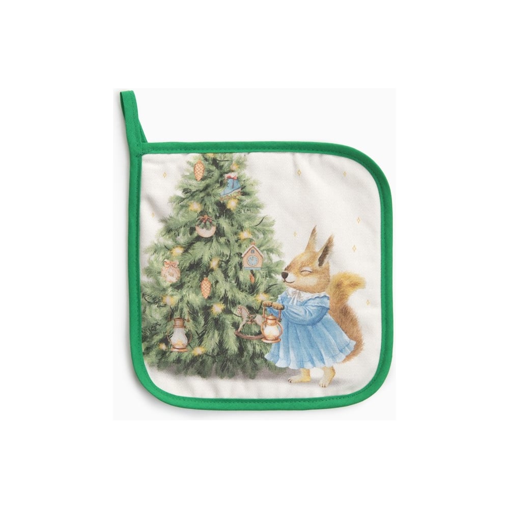 Изображение товара Прихватка Этель Сказочная елка 19x19 см 100% хлопок саржа ватин
