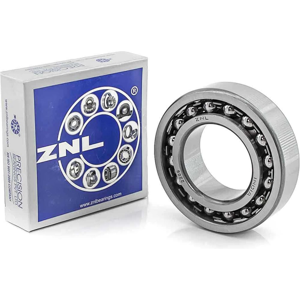 Изображение товара Подшипник ZNL 2209 сферический шариковый двухрядный открытый 45x85x23 мм