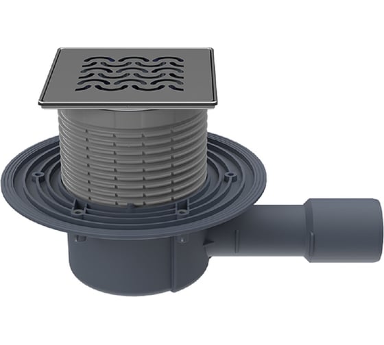 Изображение товара Трап с сухим сифоном HL "Primus blue", с решеткой 3121 (КЛИК-КЛАК) с вертикальным выпуском DN40/50 HL 510Prblue-3121