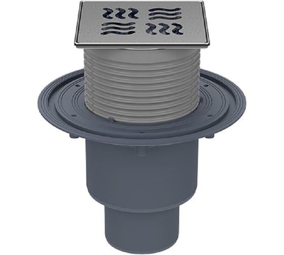 Изображение товара Трап с сухим сифоном HL "Primus blue", с решеткой 3125 (КЛИК-КЛАК) с вертикальным выпуском DN50/75/110 HL 310Prblue-3125