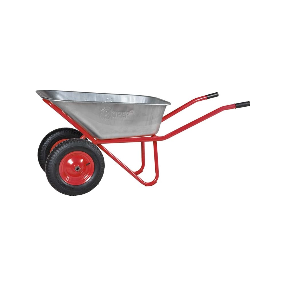 Тачка строительная SKIPER PROFI 2x125 (до 125 л, до 330 кг, 2x4.00-8, пневмо, ось 20*100) 00-00023852
