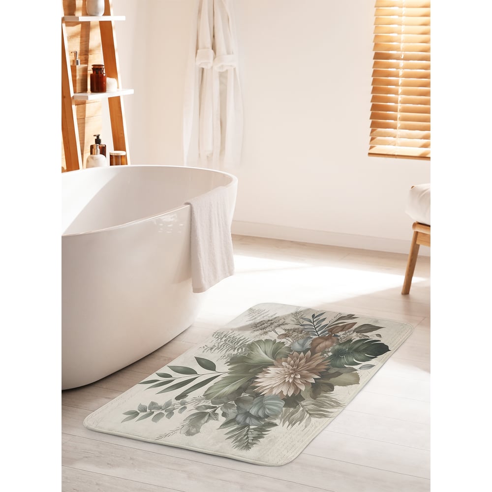 Изображение товара Коврик для ванной JOYARTY Винтажные цветы 60x100 см