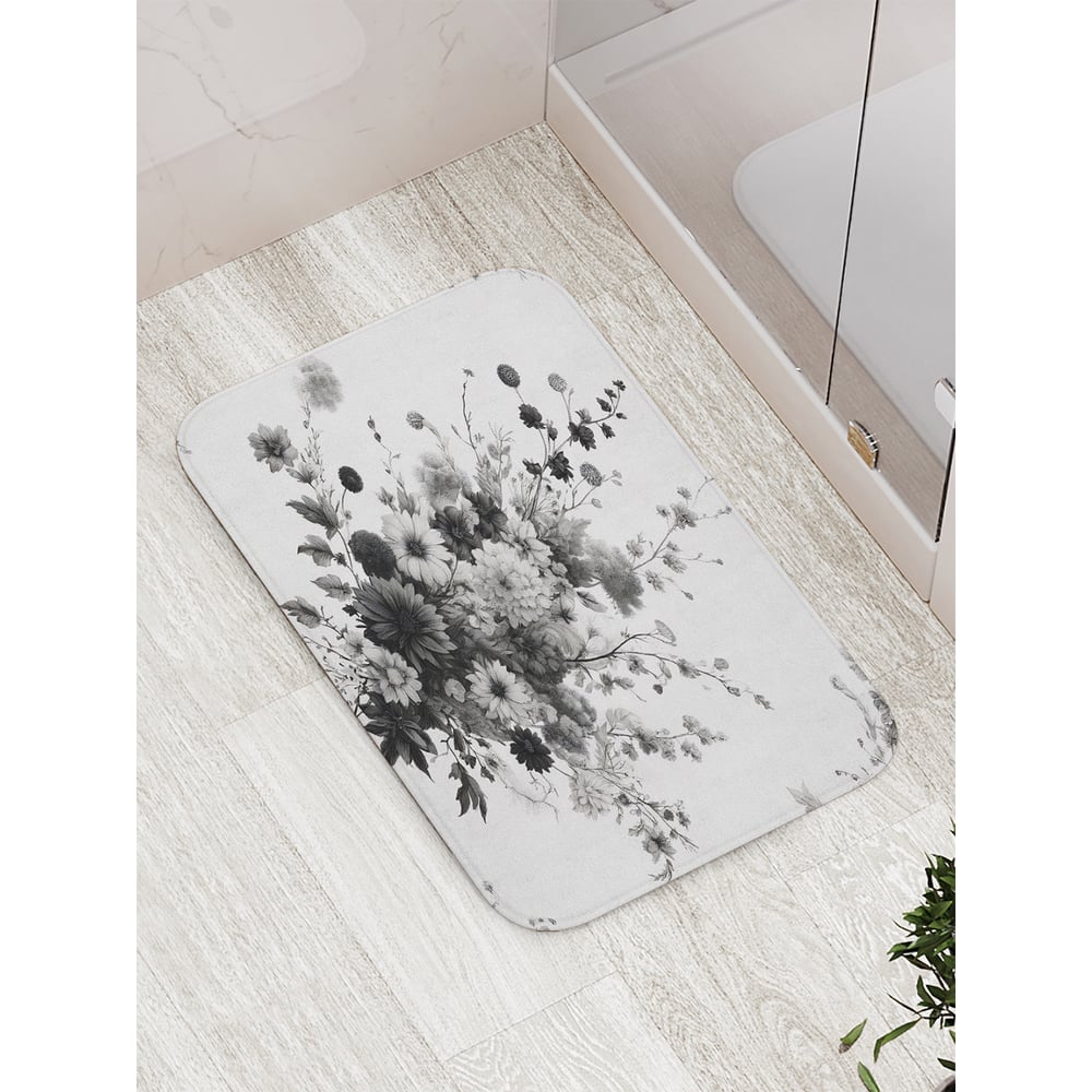 Изображение товара Коврик для ванной комнаты JOYARTY Букет с поля 52x77 см противоскользящий