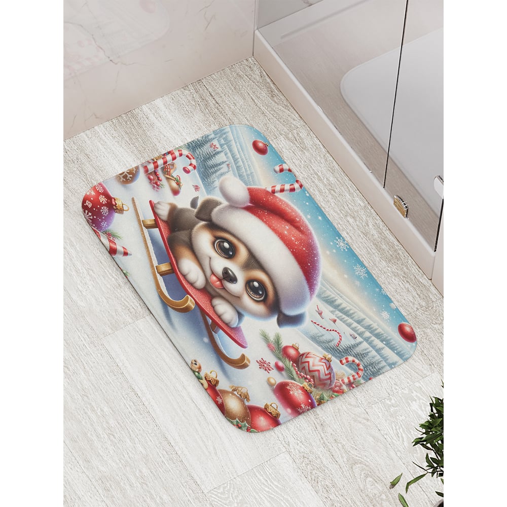 Изображение товара Коврик для ванной комнаты JOYARTY Веселая прогулка 52x77 см противоскользящий