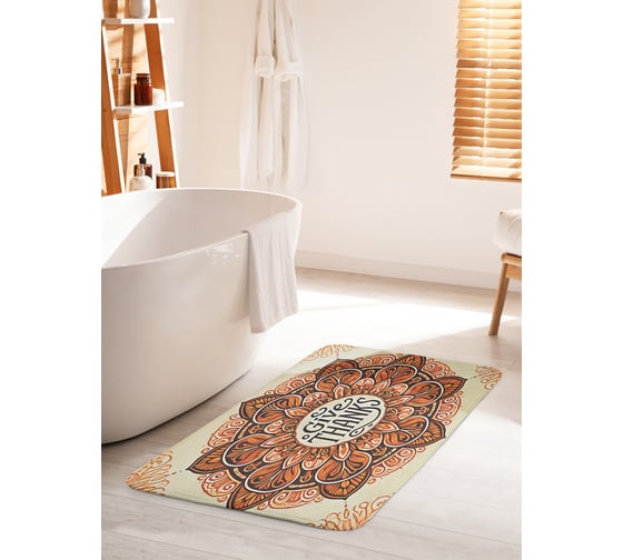 Изображение товара Коврик для ванной комнаты и туалета противоскользящий JOYARTY Выражай благодарность 60x100 см bath_sd4014_60x100