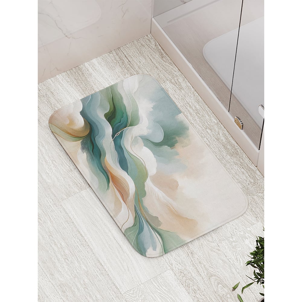 Изображение товара Коврик для ванной комнаты JOYARTY Волна краской 52x77 см противоскользящий