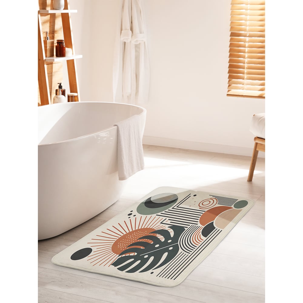 Изображение товара Коврик для ванной комнаты и туалета JOYARTY 60x100 см антискользящий серия Абстракция форм