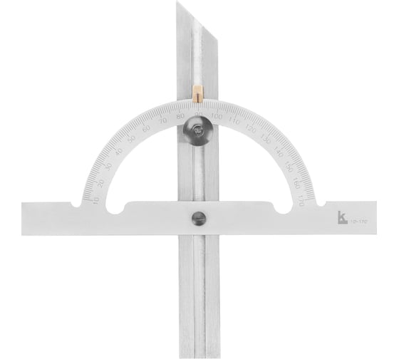 Изображение товара Угломер Калиброн нониусный  10-170гр. 100x150мм 1гр. регулир. рейка ГРСИ №83810-21 1032765