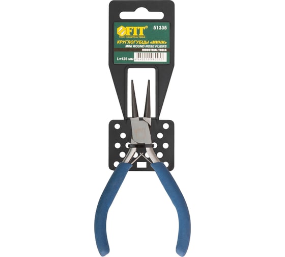 Изображение товара Круглогубцы мини FIT синие ручки 125 мм 51335