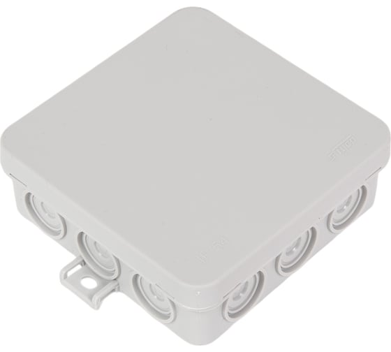 Изображение товара Распределительная коробка Рувинил ОП 100х100х35 мм 12 вводов IP54 серый 67095