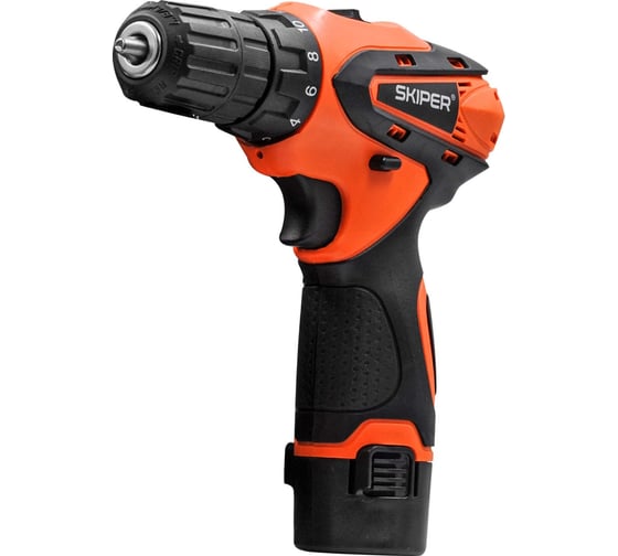 Изображение товара Аккумуляторная дрель-шуруповерт SKIPER CS2800-1 (12В, 2 акк, 1,5 А/ч Li-ion, 2 ск, 19 Нм, кейс) 00-00015032