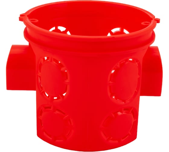 Изображение товара Установочная коробка Рувинил СП 60х62 блочная углубленная IP30 красный 10190