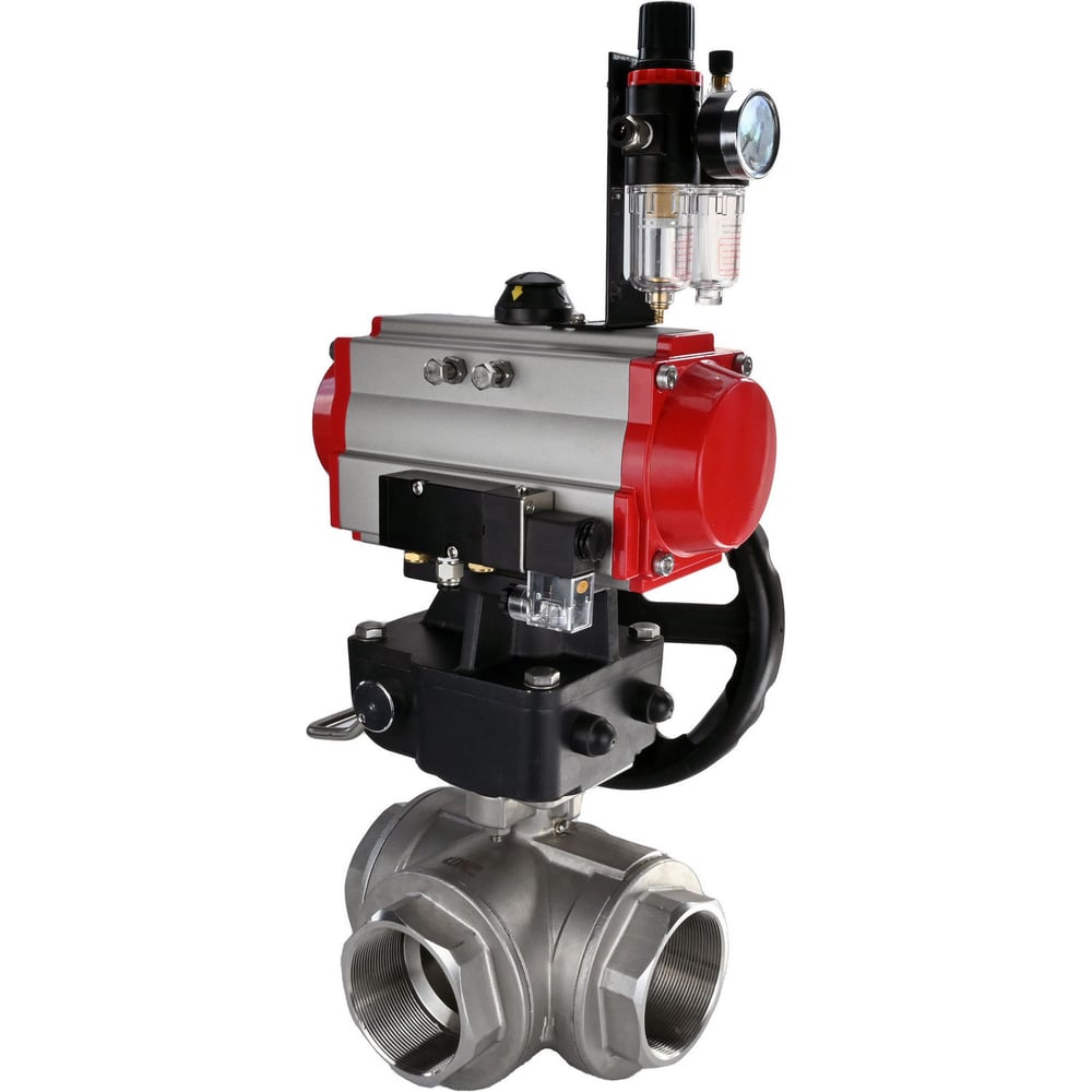 Изображение товара Шаровой кран DN.ru RP.SS316.200.MM.065 Ду65 Ру40 пневматический