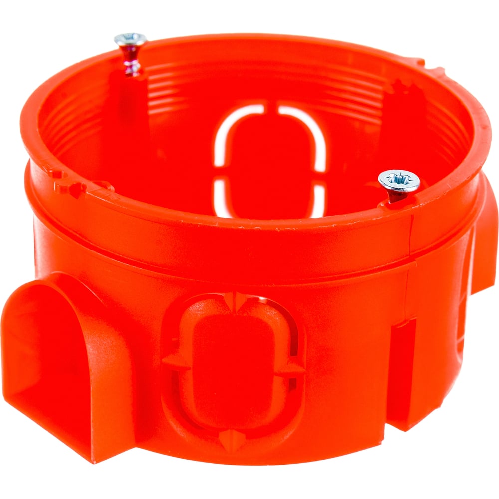 Изображение товара Установочная коробка скрытой проводки Рувинил 65х40 с саморезами IP30 10180С