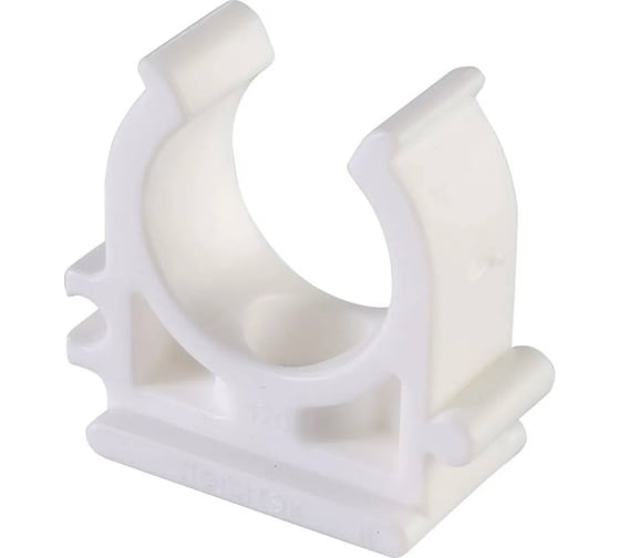 Изображение товара Опора для труб Millennium полипропиленовая 25 мм белая, одинарная, крепление для труб ПП 3M92-bck-252701