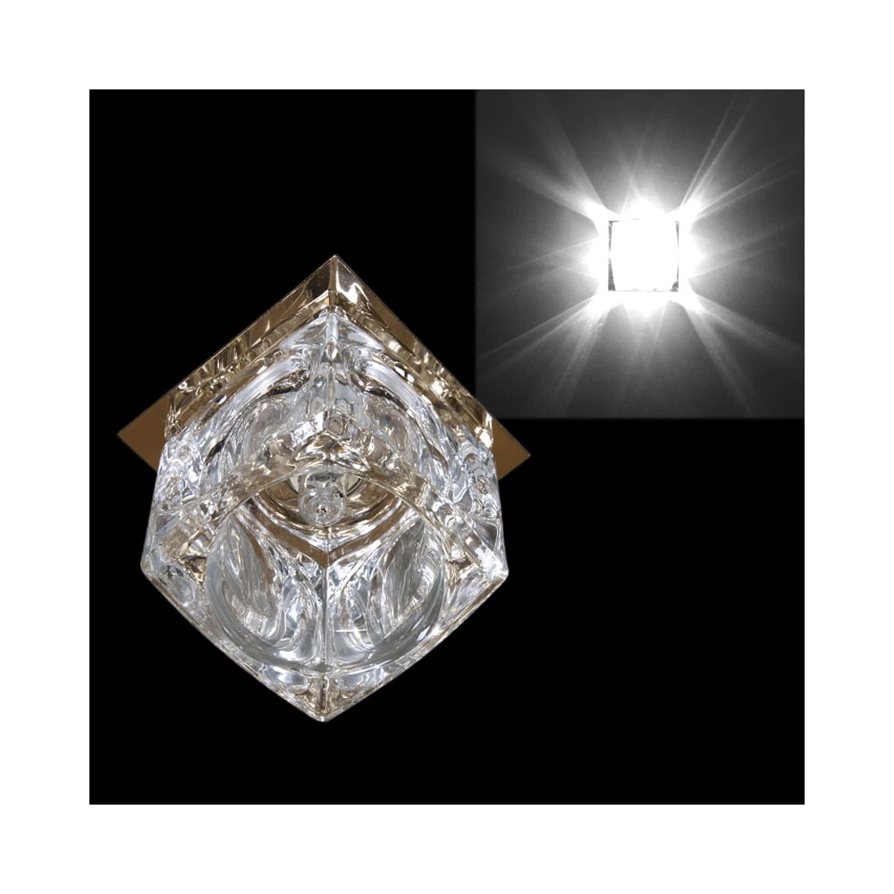 Изображение товара Встраиваемый светильник Sneha 7250/H G9 GD с хрусталем и классическим стилем