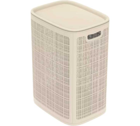 Изображение товара Корзина для белья с крышкой "КОМПАНИЯ ФОРТОН" 75 л, слоновая кость ВИ132