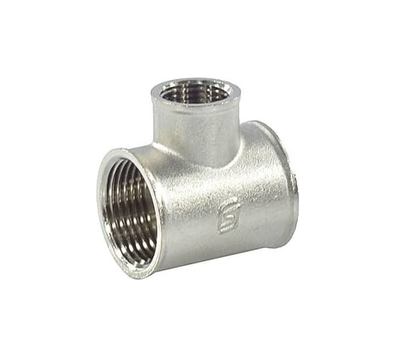 Изображение товара Тройник SantechSystems латунь, перех Ду25x15x25 м/м никель 127-9212