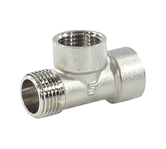 Изображение товара Тройник SantechSystems латунь, Ду25 м/м/р никель 128-9016