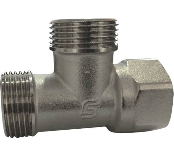 Изображение товара Тройник SantechSystems латунь, Ду20 р/р/м никель 128-9019