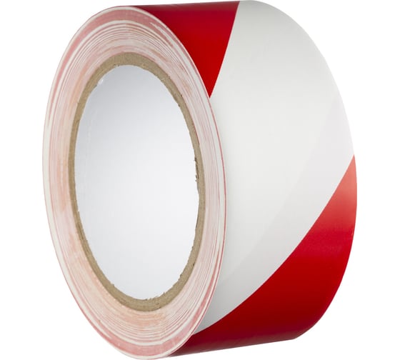 Изображение товара ПВХ лента для разметки Mehlhose GmbH толщина 150 мкм, цвет красно-белый, 50 мм х 33 м KMSY05033