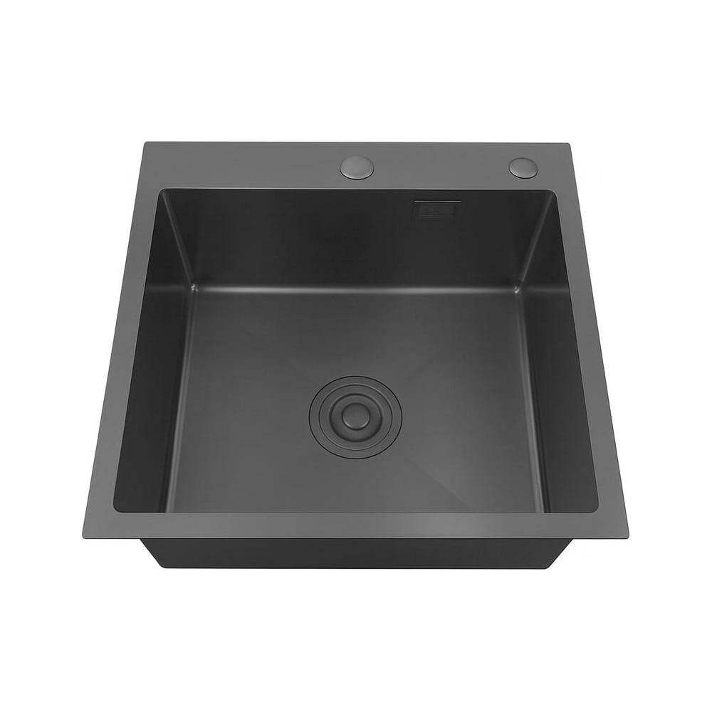 Изображение товара Набор 3 в 1 Ростовская мануфактура сантехники MR-5050BL Матовая кухонная мойка с корзиной и дозатор