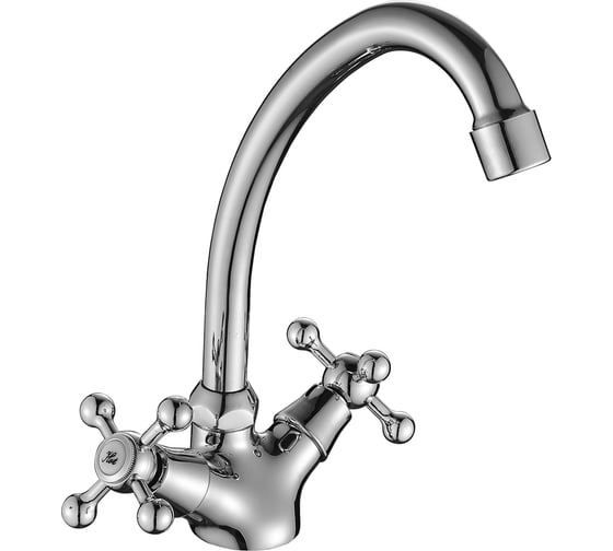 Изображение товара Двуручный смеситель для кухни Decoroom с высоким повортным изливом DR54028