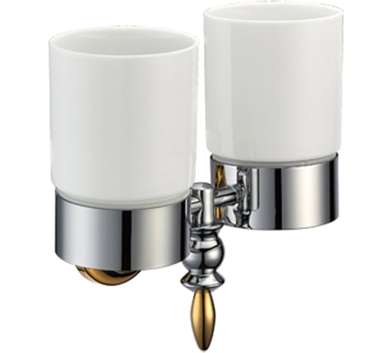 Изображение товара Подвесной стакан MELANA двойной, хром, золото 820011