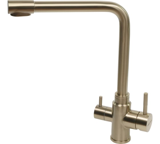 Изображение товара Смеситель для кухни MELANA нерж.сталь, с переключателем на фильтр, однорычажный, золото F9505HG