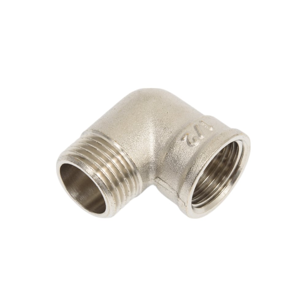 Изображение товара Угольник сантехнический латунь никель 1/2-1/2 90 градусов SantechSystems