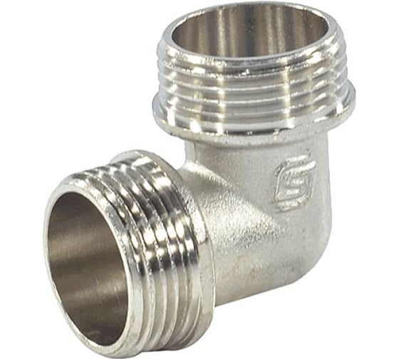 Изображение товара Угольник SantechSystems латунь, реборд Ду15 р/р никель 128-9005